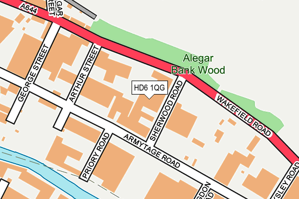 HD6 1QG map - OS OpenMap – Local (Ordnance Survey) HD6 1QG map - OS OpenMap – Local (Ordnance Survey)