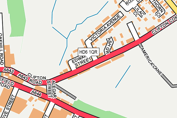 HD6 1QR map - OS OpenMap – Local (Ordnance Survey) HD6 1QR map - OS OpenMap – Local (Ordnance Survey)
