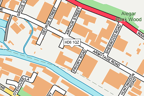 HD6 1QZ map - OS OpenMap – Local (Ordnance Survey) HD6 1QZ map - OS OpenMap – Local (Ordnance Survey)