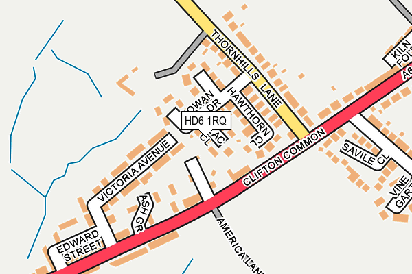 HD6 1RQ map - OS OpenMap – Local (Ordnance Survey) HD6 1RQ map - OS OpenMap – Local (Ordnance Survey)