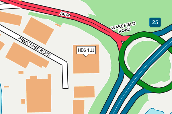 HD6 1UJ map - OS OpenMap – Local (Ordnance Survey) HD6 1UJ map - OS OpenMap – Local (Ordnance Survey)