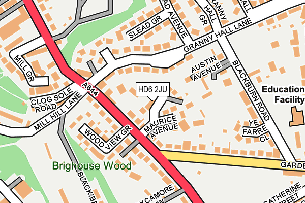 HD6 2JU map - OS OpenMap – Local (Ordnance Survey) HD6 2JU map - OS OpenMap – Local (Ordnance Survey)