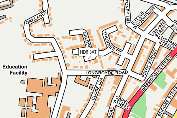 HD6 3AT map - OS OpenMap – Local (Ordnance Survey) HD6 3AT map - OS OpenMap – Local (Ordnance Survey)