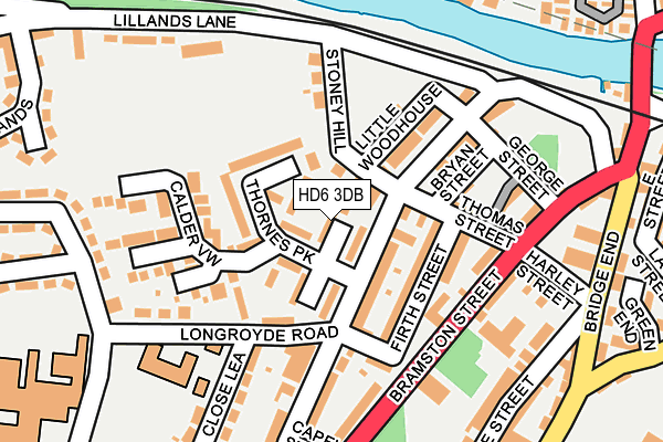 HD6 3DB map - OS OpenMap – Local (Ordnance Survey) HD6 3DB map - OS OpenMap – Local (Ordnance Survey)