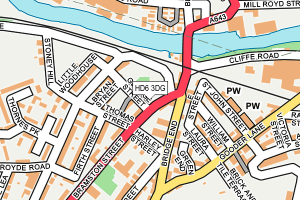HD6 3DG map - OS OpenMap – Local (Ordnance Survey) HD6 3DG map - OS OpenMap – Local (Ordnance Survey)