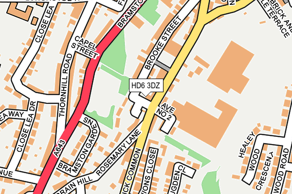 HD6 3DZ map - OS OpenMap – Local (Ordnance Survey) HD6 3DZ map - OS OpenMap – Local (Ordnance Survey)