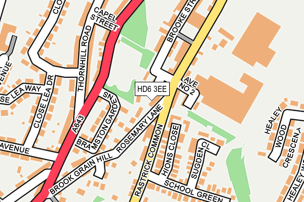 HD6 3EE map - OS OpenMap – Local (Ordnance Survey) HD6 3EE map - OS OpenMap – Local (Ordnance Survey)