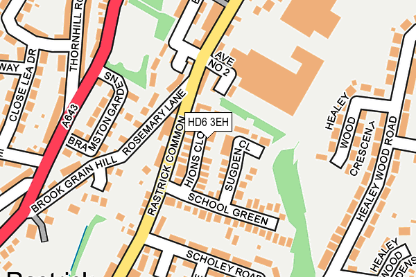 HD6 3EH map - OS OpenMap – Local (Ordnance Survey) HD6 3EH map - OS OpenMap – Local (Ordnance Survey)