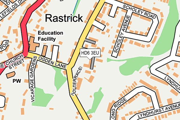 HD6 3EU map - OS OpenMap – Local (Ordnance Survey) HD6 3EU map - OS OpenMap – Local (Ordnance Survey)