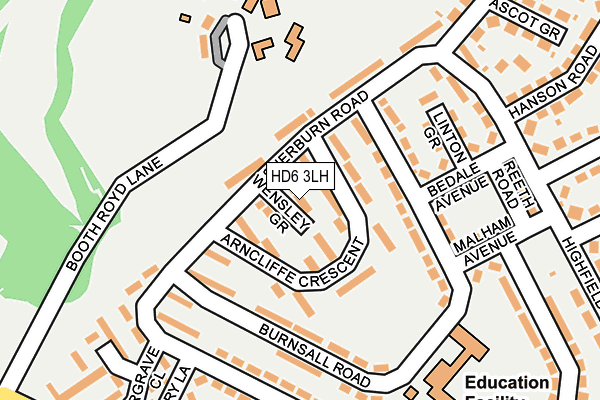 HD6 3LH map - OS OpenMap – Local (Ordnance Survey) HD6 3LH map - OS OpenMap – Local (Ordnance Survey)