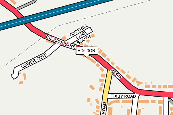 HD6 3QR map - OS OpenMap – Local (Ordnance Survey) HD6 3QR map - OS OpenMap – Local (Ordnance Survey)