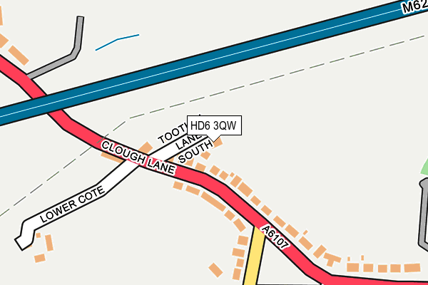 HD6 3QW map - OS OpenMap – Local (Ordnance Survey) HD6 3QW map - OS OpenMap – Local (Ordnance Survey)