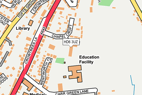 HD6 3UZ map - OS OpenMap – Local (Ordnance Survey) HD6 3UZ map - OS OpenMap – Local (Ordnance Survey)