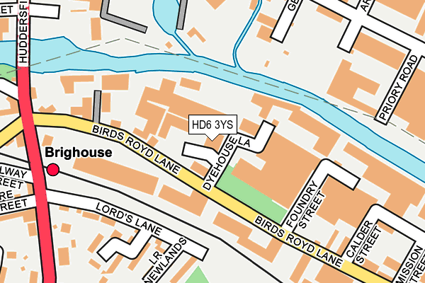 HD6 3YS map - OS OpenMap – Local (Ordnance Survey) HD6 3YS map - OS OpenMap – Local (Ordnance Survey)