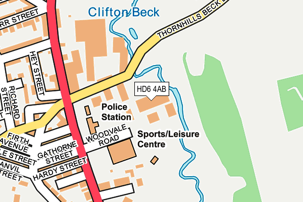 HD6 4AB map - OS OpenMap – Local (Ordnance Survey) HD6 4AB map - OS OpenMap – Local (Ordnance Survey)