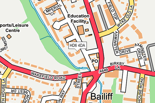 HD6 4DA map - OS OpenMap – Local (Ordnance Survey) HD6 4DA map - OS OpenMap – Local (Ordnance Survey)
