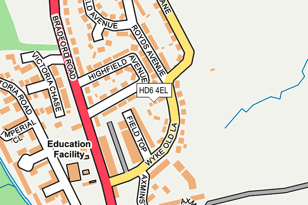 HD6 4EL map - OS OpenMap – Local (Ordnance Survey) HD6 4EL map - OS OpenMap – Local (Ordnance Survey)