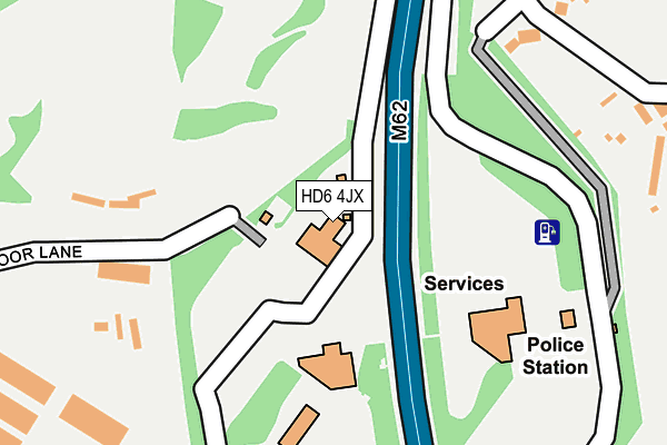 HD6 4JX map - OS OpenMap – Local (Ordnance Survey) HD6 4JX map - OS OpenMap – Local (Ordnance Survey)