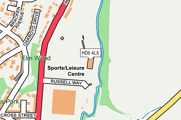 HD6 4LX map - OS OpenMap – Local (Ordnance Survey) HD6 4LX map - OS OpenMap – Local (Ordnance Survey)