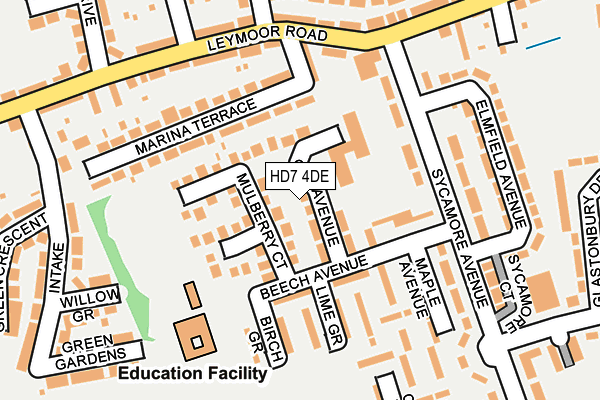 HD7 4DE map - OS OpenMap – Local (Ordnance Survey) HD7 4DE map - OS OpenMap – Local (Ordnance Survey)