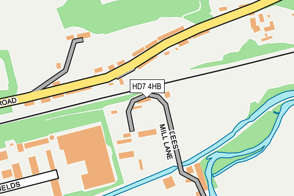 HD7 4HB map - OS OpenMap – Local (Ordnance Survey) HD7 4HB map - OS OpenMap – Local (Ordnance Survey)