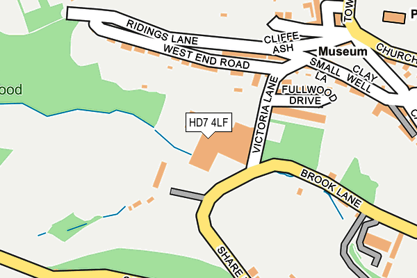 HD7 4LF map - OS OpenMap – Local (Ordnance Survey) HD7 4LF map - OS OpenMap – Local (Ordnance Survey)