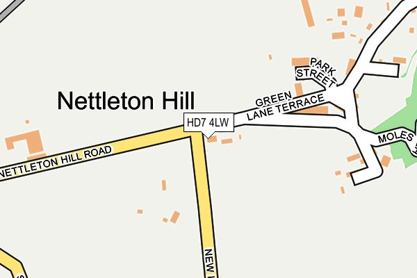 HD7 4LW map - OS OpenMap – Local (Ordnance Survey) HD7 4LW map - OS OpenMap – Local (Ordnance Survey)