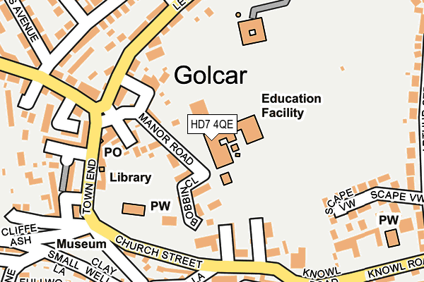 HD7 4QE map - OS OpenMap – Local (Ordnance Survey) HD7 4QE map - OS OpenMap – Local (Ordnance Survey)