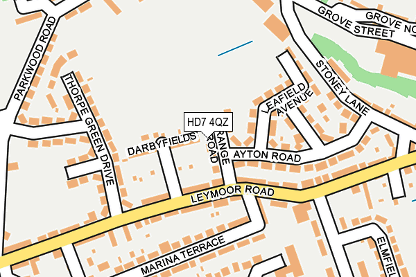 HD7 4QZ map - OS OpenMap – Local (Ordnance Survey) HD7 4QZ map - OS OpenMap – Local (Ordnance Survey)