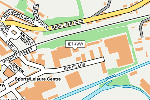 HD7 4WW map - OS OpenMap – Local (Ordnance Survey) HD7 4WW map - OS OpenMap – Local (Ordnance Survey)
