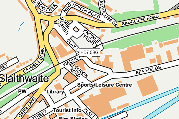 HD7 5BG map - OS OpenMap – Local (Ordnance Survey) HD7 5BG map - OS OpenMap – Local (Ordnance Survey)