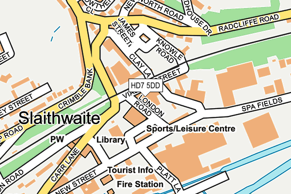 HD7 5DD map - OS OpenMap – Local (Ordnance Survey) HD7 5DD map - OS OpenMap – Local (Ordnance Survey)