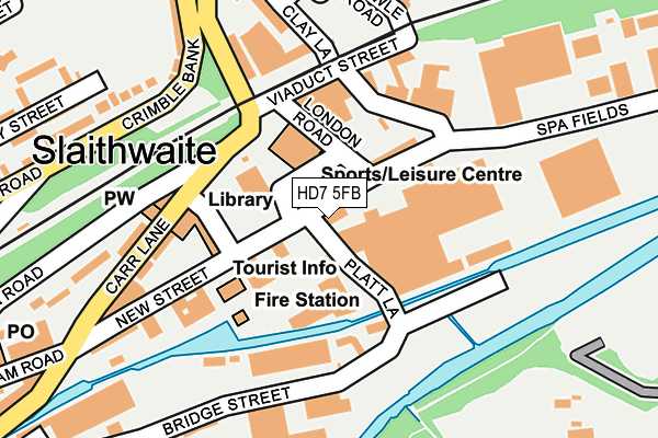 HD7 5FB map - OS OpenMap – Local (Ordnance Survey) HD7 5FB map - OS OpenMap – Local (Ordnance Survey)