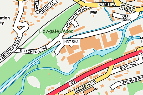 HD7 5HA map - OS OpenMap – Local (Ordnance Survey) HD7 5HA map - OS OpenMap – Local (Ordnance Survey)