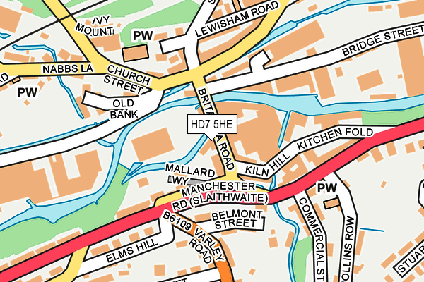 HD7 5HE map - OS OpenMap – Local (Ordnance Survey) HD7 5HE map - OS OpenMap – Local (Ordnance Survey)
