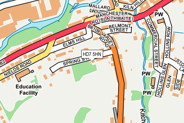 HD7 5HN map - OS OpenMap – Local (Ordnance Survey) HD7 5HN map - OS OpenMap – Local (Ordnance Survey)