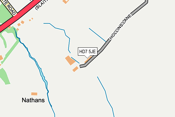 HD7 5JE map - OS OpenMap – Local (Ordnance Survey) HD7 5JE map - OS OpenMap – Local (Ordnance Survey)