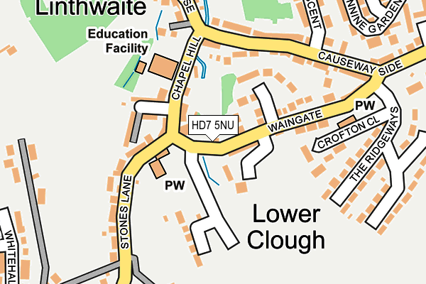 HD7 5NU map - OS OpenMap – Local (Ordnance Survey) HD7 5NU map - OS OpenMap – Local (Ordnance Survey)