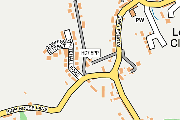 HD7 5PP map - OS OpenMap – Local (Ordnance Survey) HD7 5PP map - OS OpenMap – Local (Ordnance Survey)