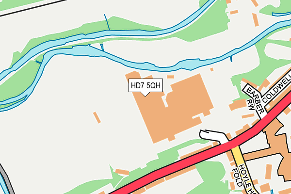 HD7 5QH map - OS OpenMap – Local (Ordnance Survey) HD7 5QH map - OS OpenMap – Local (Ordnance Survey)