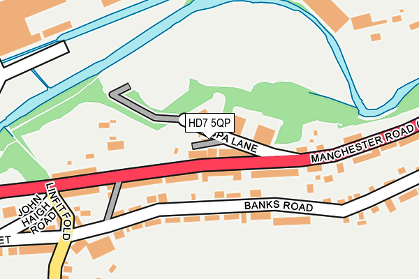 HD7 5QP map - OS OpenMap – Local (Ordnance Survey) HD7 5QP map - OS OpenMap – Local (Ordnance Survey)