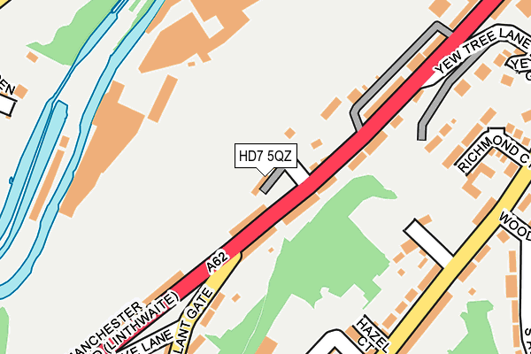 HD7 5QZ map - OS OpenMap – Local (Ordnance Survey) HD7 5QZ map - OS OpenMap – Local (Ordnance Survey)