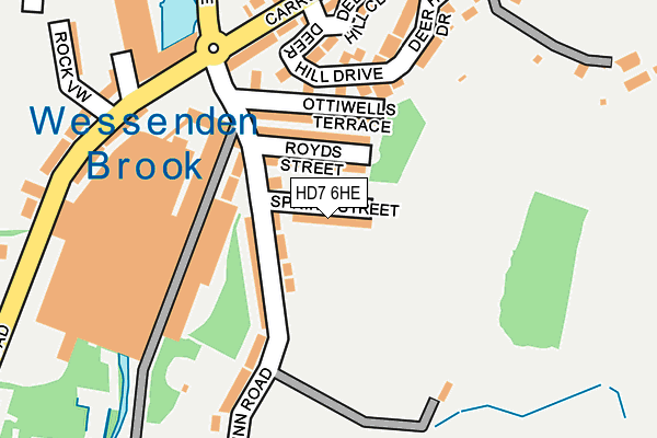 HD7 6HE map - OS OpenMap – Local (Ordnance Survey) HD7 6HE map - OS OpenMap – Local (Ordnance Survey)