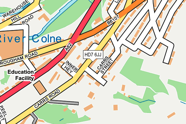 HD7 6JJ map - OS OpenMap – Local (Ordnance Survey) HD7 6JJ map - OS OpenMap – Local (Ordnance Survey)