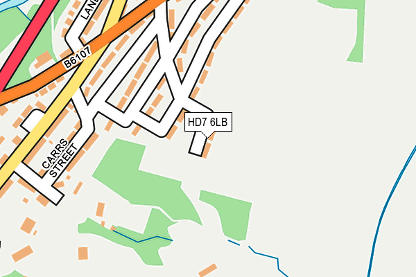 HD7 6LB map - OS OpenMap – Local (Ordnance Survey) HD7 6LB map - OS OpenMap – Local (Ordnance Survey)