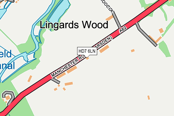 HD7 6LN map - OS OpenMap – Local (Ordnance Survey) HD7 6LN map - OS OpenMap – Local (Ordnance Survey)