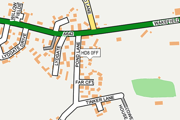 HD8 0FF map - OS OpenMap – Local (Ordnance Survey) HD8 0FF map - OS OpenMap – Local (Ordnance Survey)
