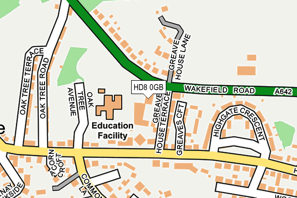 HD8 0GB map - OS OpenMap – Local (Ordnance Survey) HD8 0GB map - OS OpenMap – Local (Ordnance Survey)