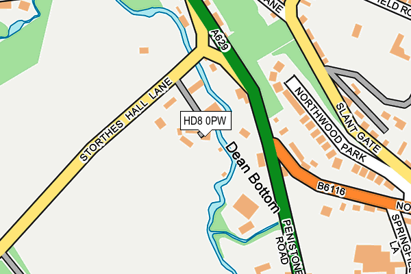 HD8 0PW map - OS OpenMap – Local (Ordnance Survey) HD8 0PW map - OS OpenMap – Local (Ordnance Survey)