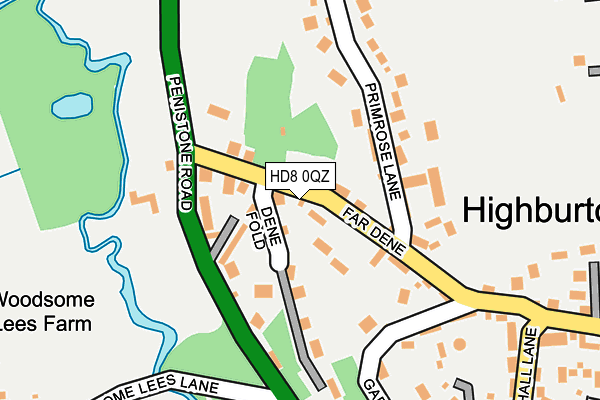 HD8 0QZ map - OS OpenMap – Local (Ordnance Survey) HD8 0QZ map - OS OpenMap – Local (Ordnance Survey)